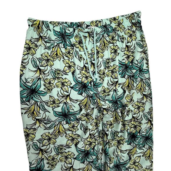Beach Riot Blue Lagoon Pants XL Pull On Floral Hawaiian Swim Coverup Palazzo - Picture 4 of 10